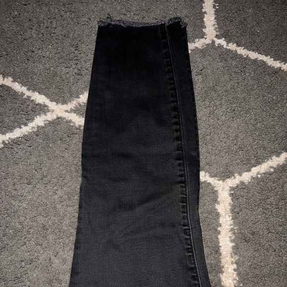 FRAME DENIM Ali High Rise Ankle Cigarette Raw Hem Black Jeans Size 31 - Picture 4 of 8